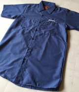 FRAGILESKATE -刺繍LOGO- ワークシャツ color:[postman blue] size:[M]