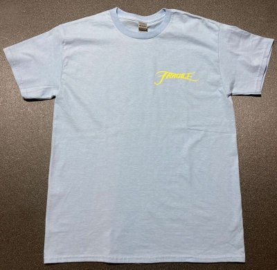 画像1: FRAGILE オリジナルロゴ S/S tee color:[ライトブルー] size:[M]※サイズ感は日本国内メーカーの商品よりもやや大きめです