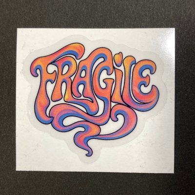 画像1: FRAGILE -サイケロゴ B- ステッカー