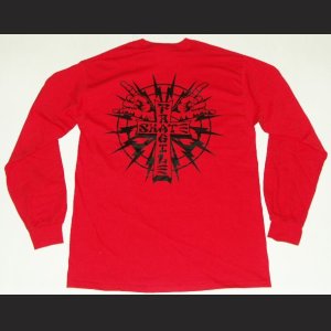 画像: FRAGILESKATE -CROSS LOGO- ロングスリーブTee color:[red/black] size:[M] 