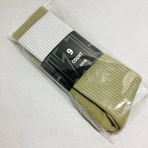 画像: 9COUNT -ONE WAY- SOCKS (ハイソックス) color:[khaki/white]