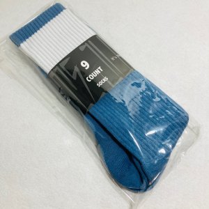 画像: 9COUNT -ONE WAY- SOCKS (ハイソックス) color:[blue/white]