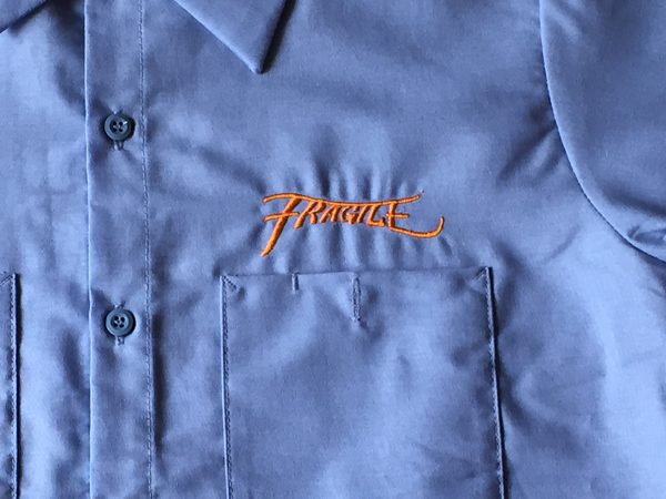 画像: FRAGILESKATE -刺繍LOGO- ワークシャツ color:[light blue] size:[M]